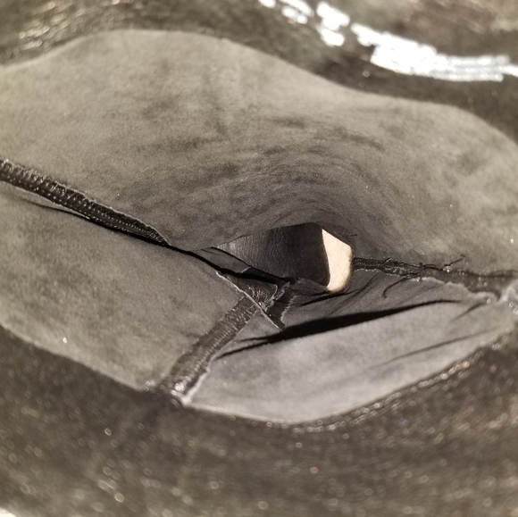 UGG 1013679 Ava genuine Shealing Lined Tall Water Reaistant Boot black Suede 11 - Picture 9 of 14